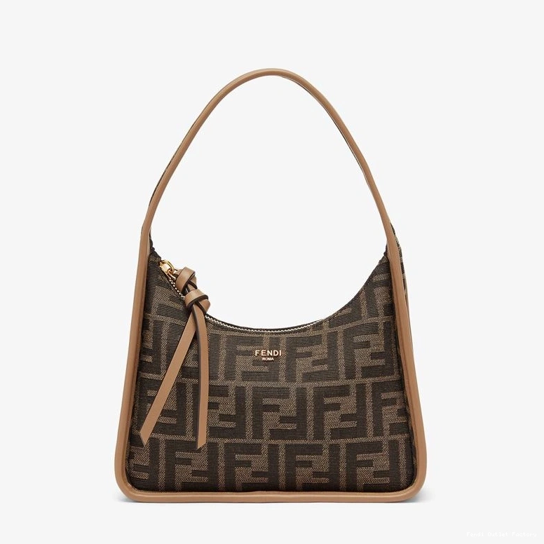 HOT Fendi Brown In Mini Bag FF Motif Fendessence Fabric 0709